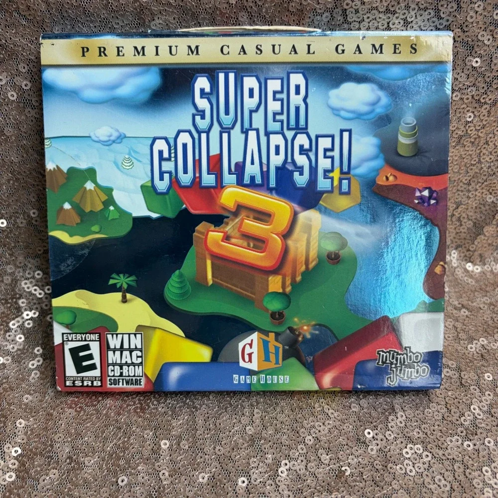 Super Collapse 3 PC Mac CD-ROM Game MumboJumbo GameHouse Puzzle Software E Rated